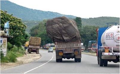 Percentage of overloaded vehicles.