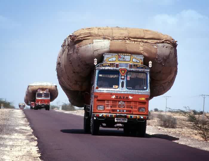 Image result for overloaded indian truck