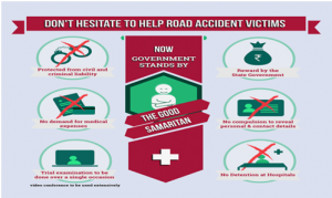 Reward people for helping road accident victims