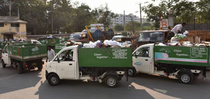 Vehicle tracking system for trucks and RFID tags for bins