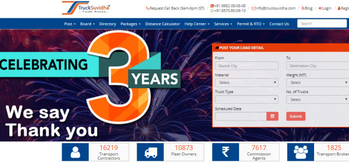 TRUCKSUVIDHA CELEBRATING COMPLETION OF THREE SUCCESSFUL YEARS