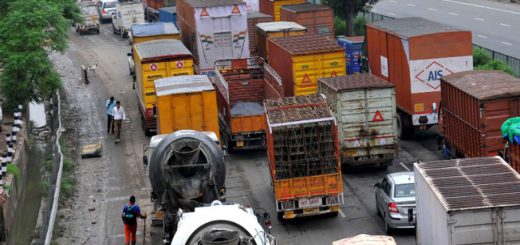Trucks can’t enter Gurugram up to 10.30pm on Monday , Friday