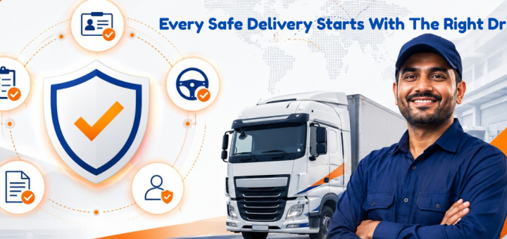 Driver verification system helping logistics companies improve transportation safety with verified drivers and secure fleet operations