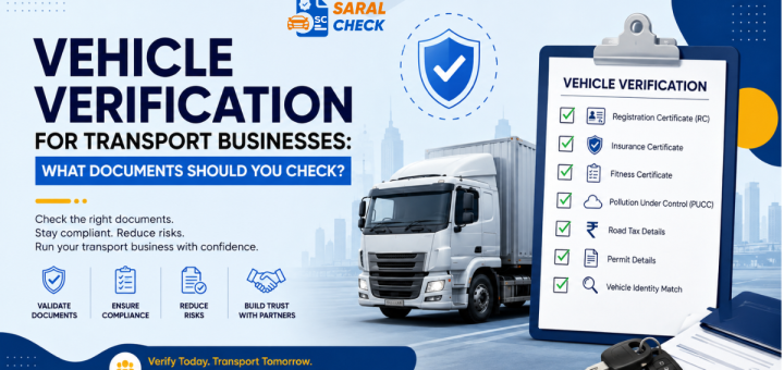 Vehicle verification checklist showing essential documents for transport businesses