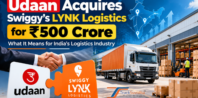 Udaan acquires Swiggy's LYNK Logistics in a ₹500 crore deal, highlighting India's evolving logistics industry.