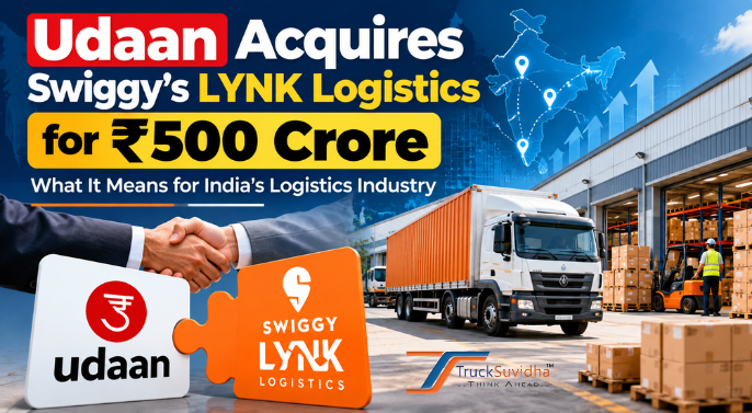 Udaan acquires Swiggy's LYNK Logistics in a ₹500 crore deal, highlighting India's evolving logistics industry.